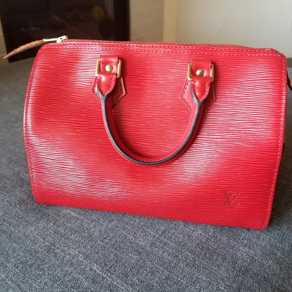 Louis Vuitton | Red LV Epi Leather Speedy 25